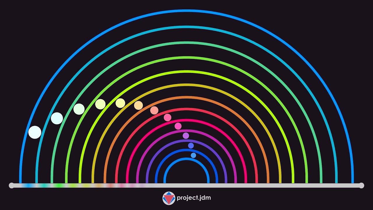 Rainbow Pendulum Wave | Relaxing Music for Stress Relief and Sleep