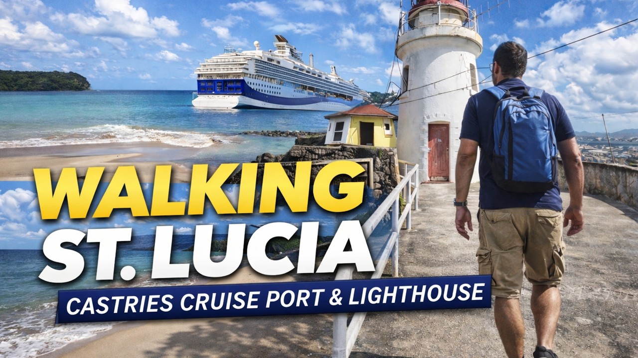 ​St. Lucia: Walk to Vigie Beach & Lighthouse from Castries Cruise Port