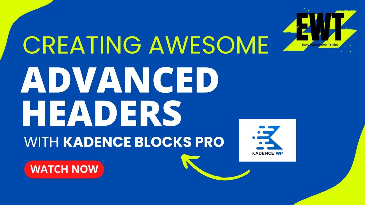 ⚡︎ Exploring the new Kadence Header Block - Showing some new options!