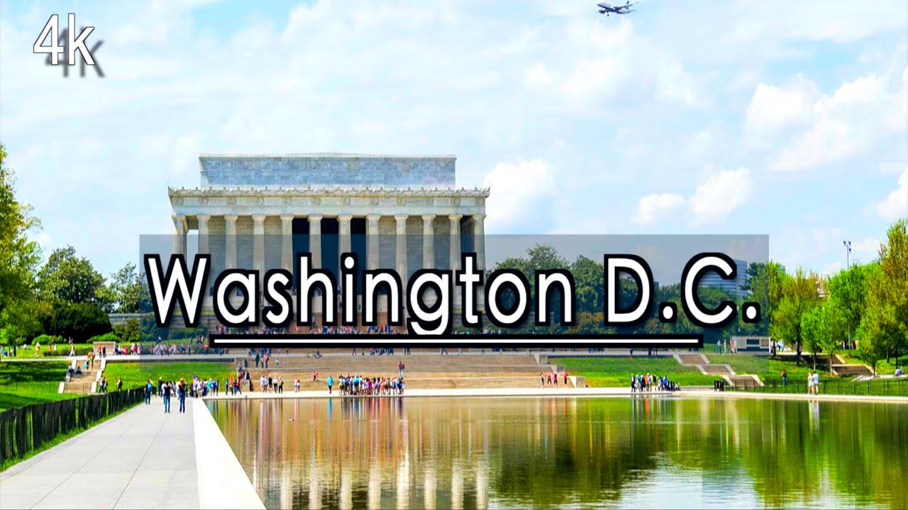 【4K】Washington D.C. Rain Virtual Walking Tour 2 Hours and 35 Minute 4K | UHD 【4K】60FPS