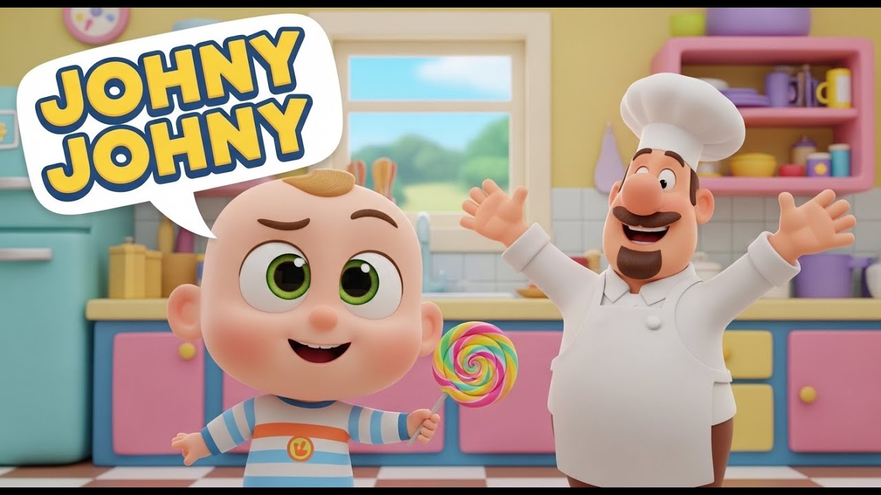 Johny Johny Yes Papa 🎵🍭 Fun Baby Nursery Rhyme for Toddlers