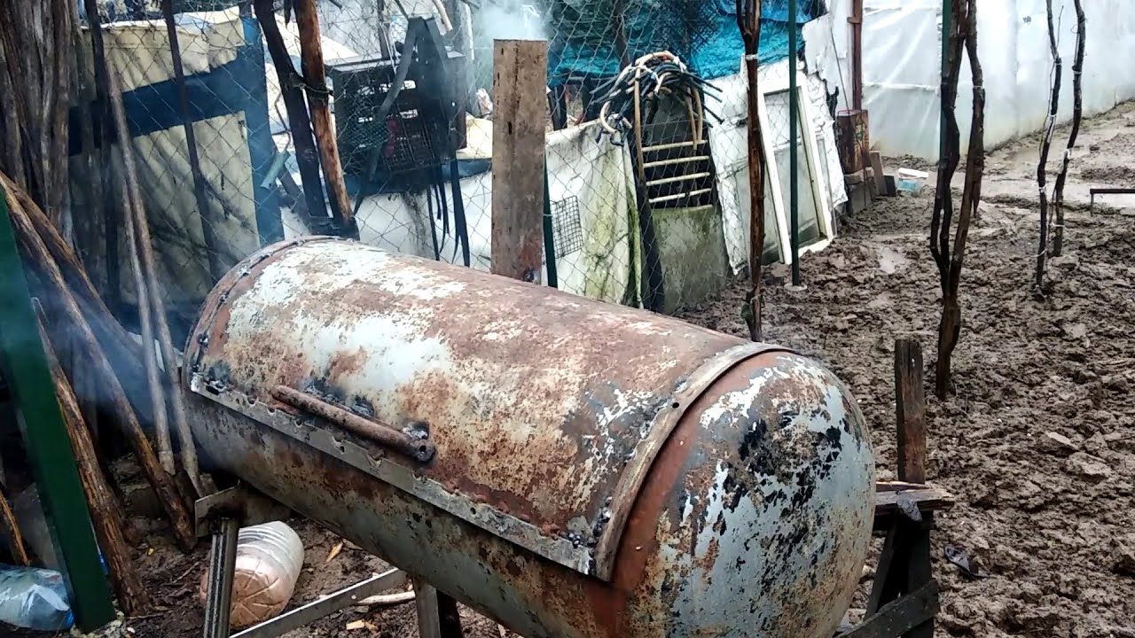 КАК СДЕЛАТЬ БАРБЕКЮ ИЗ ГАЗОВОГО БАЛЛОНА / СДЕЛАТЬ БАРБЕКЮ ИЗ БЕНЗОБАКА