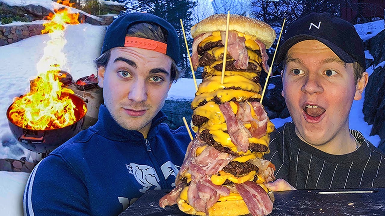 GRILLAR DEN SJUKASTE BURGAREN MITT I VINTERN MED JOPPE!