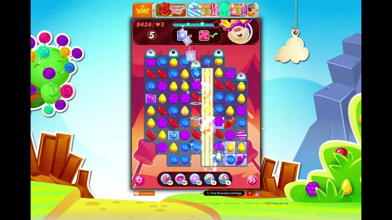 Legendary Level 9424    Candy Crush Saga Winter version