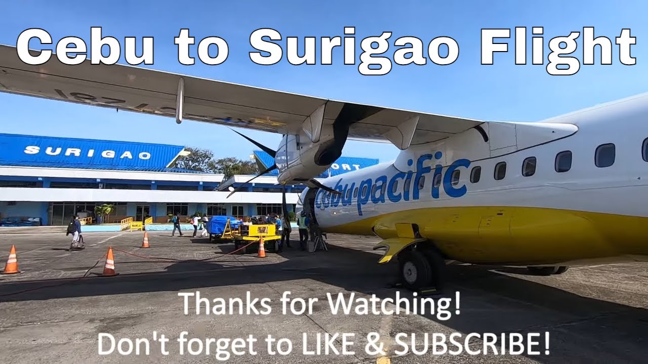 Короткий 30-минутный рейс из Себу в Суригао | ATR 72-600 | CebGo (Cebu Pacific) Regional