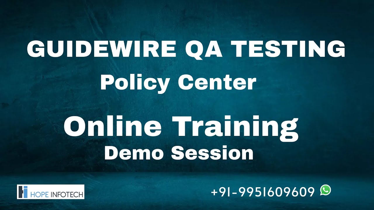 Guidewire's Impact on Insurance Industry | Guidewire Policy Center Testing Demo Session