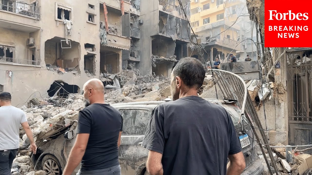 Footage Shows Major Damage In Central Beirut Following Israeli Airstrikes