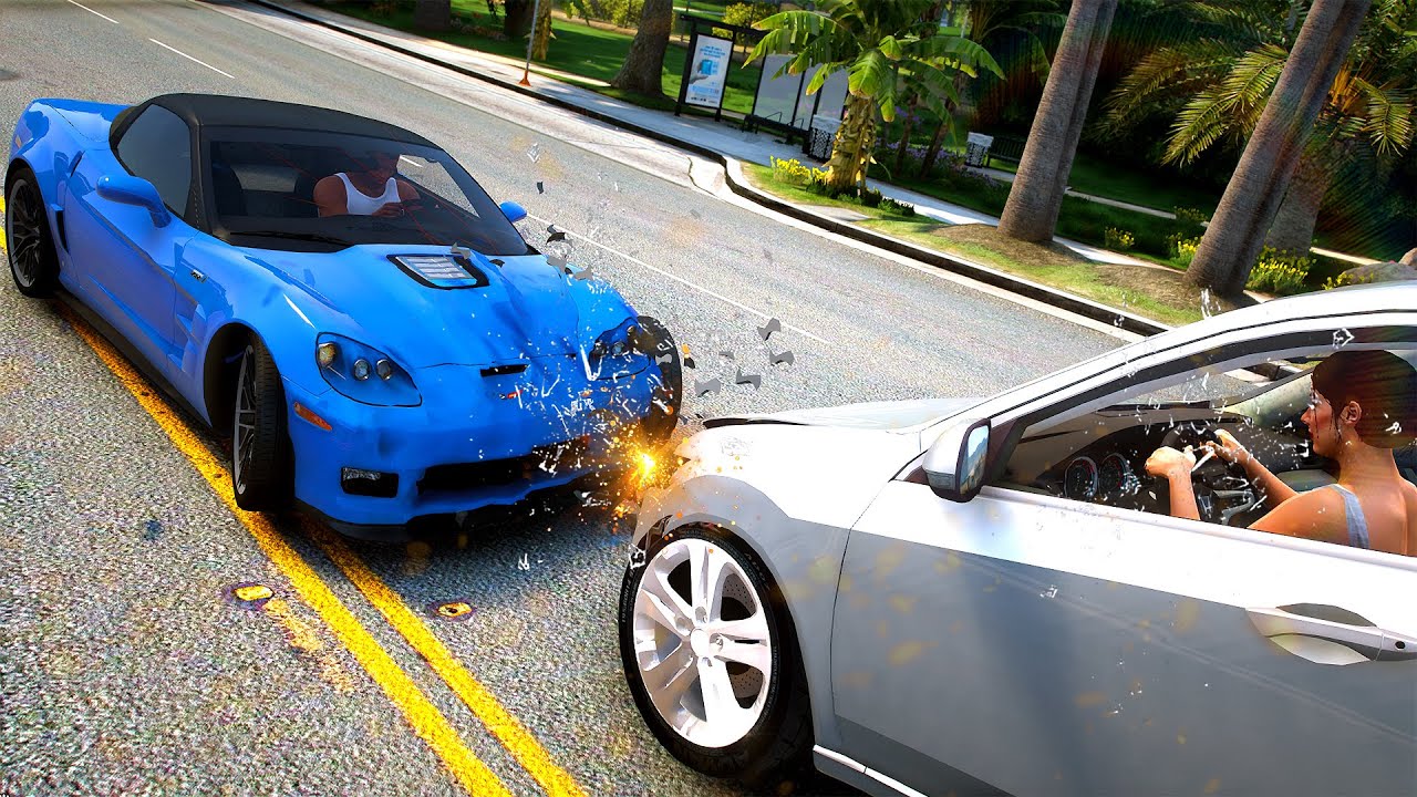 GTA 5 Crash Testing Realistic Deformation & Rollovers Ep.3