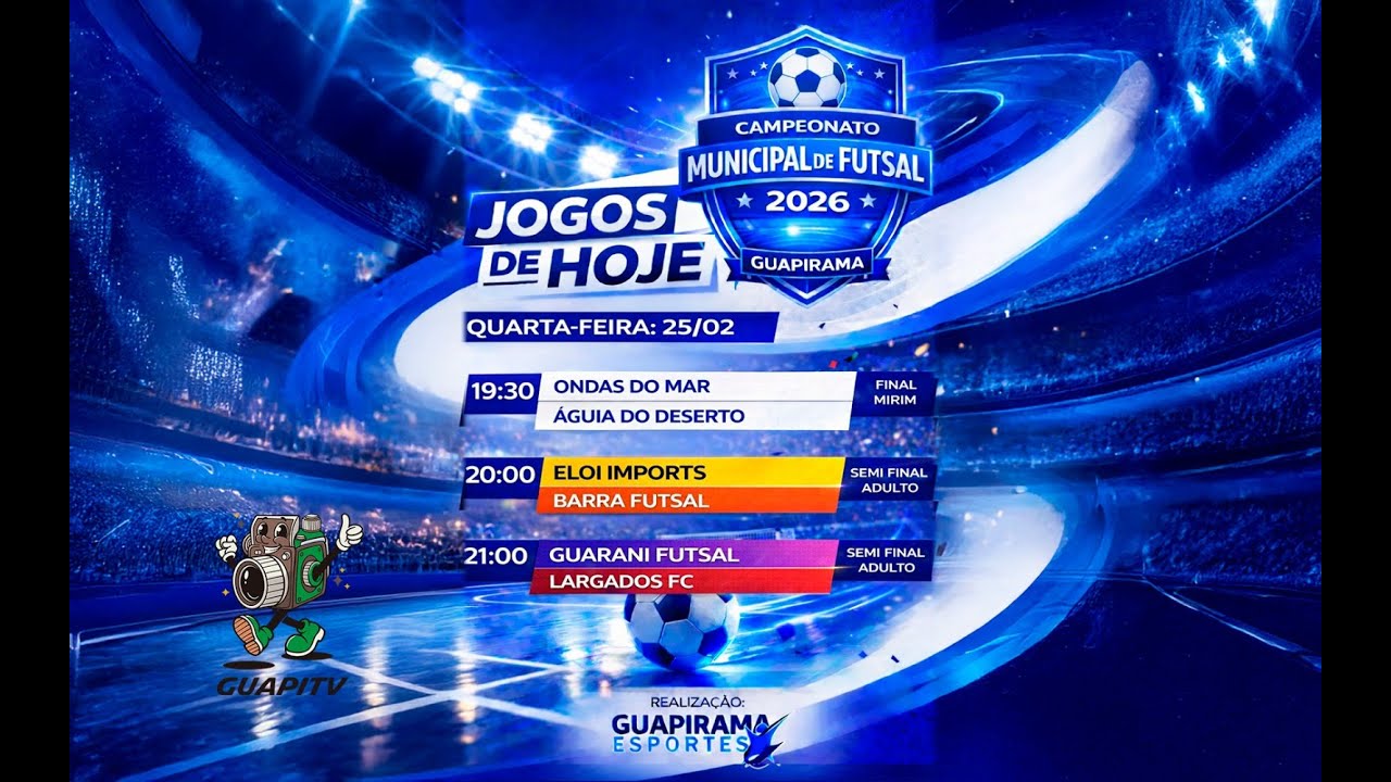 CAMPEONATO MUNICIPAL DE  FUTSAL 2026 Guapirama Semifinais