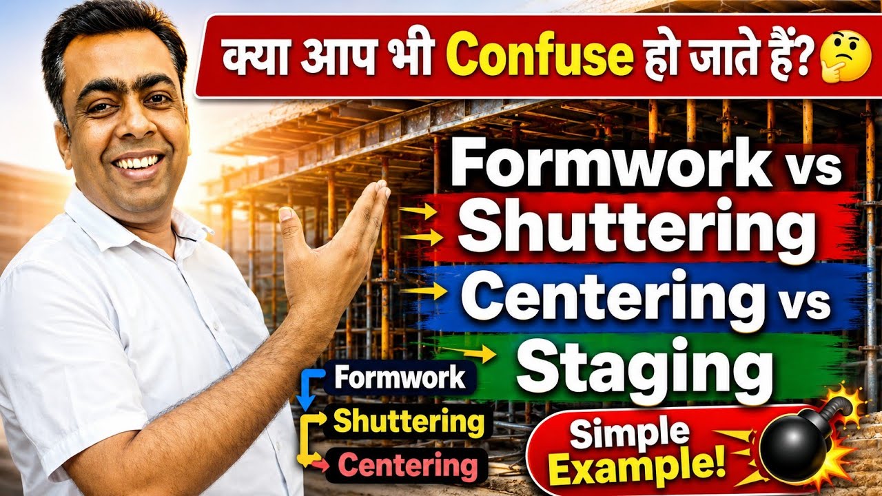 Formwork, Shuttering, Centering & Staging में क्या अंतर है? 99% Confused है @MyLearningMyExperience 