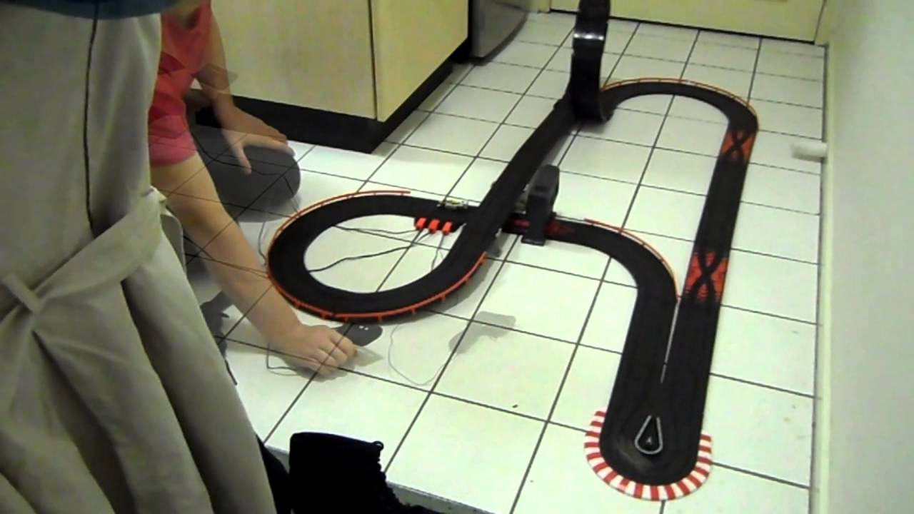 Tomy AFX Slot Cars with Thunderloop Thriller, Hairpin Bend, and Crossover track