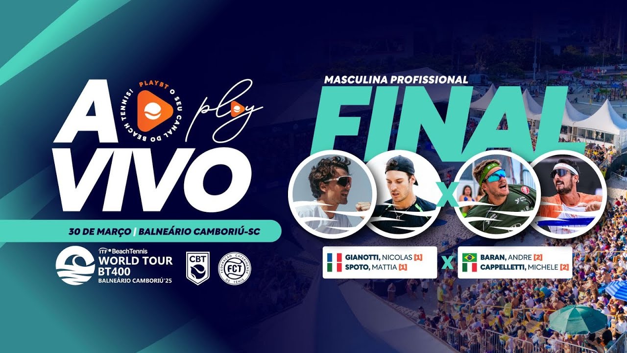 FINAL: NICOLAS GIANOTTI/ MATTIA SPOTO X ANDRE BARAN/ MICHELE CAPPELLETTI - BT400 BALNEÁRIO CAMBORIÚ