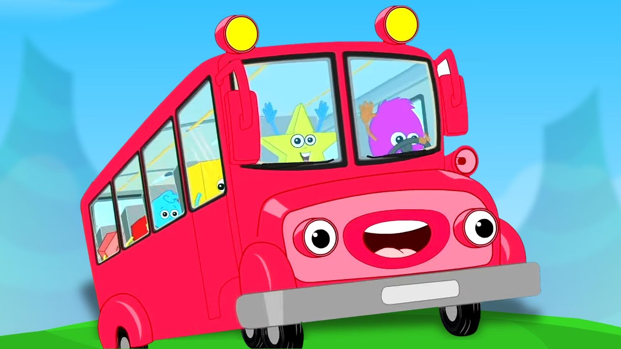 Wheels On The Bus Go Round And Round, Nursery Rhymes And Baby Songs