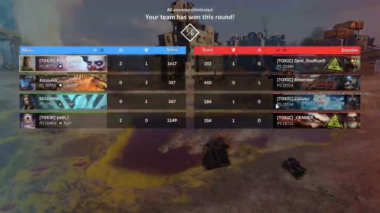 Crossout CW T0XIK vs TOXIC