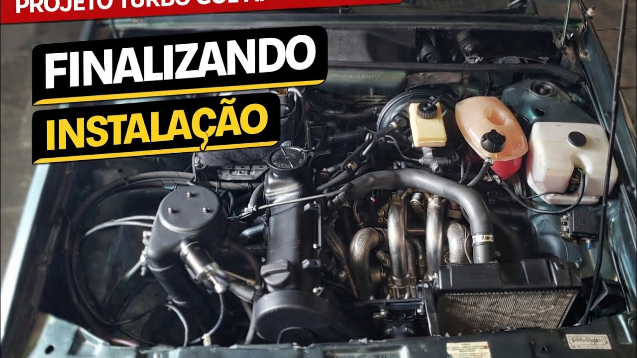Instalando kit turbo gol Ap 1.8 em casa - Parte 09  Finalizando a instalação 