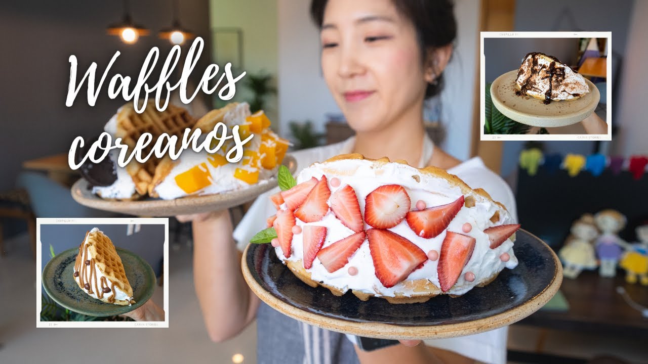 Postre Callejero Coreano😋ㅣWaffles Coreanos