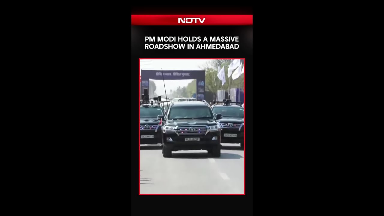 PM Modi In Gujarat | PM Modi Holds Massive Roadshow In Ahmedabad, Gujarat