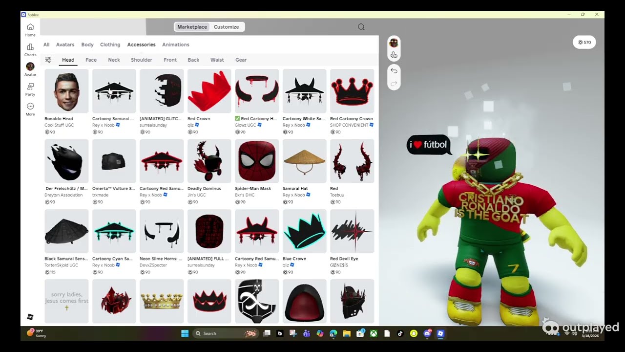 Making My Roblox Avatar// #ronaldofans