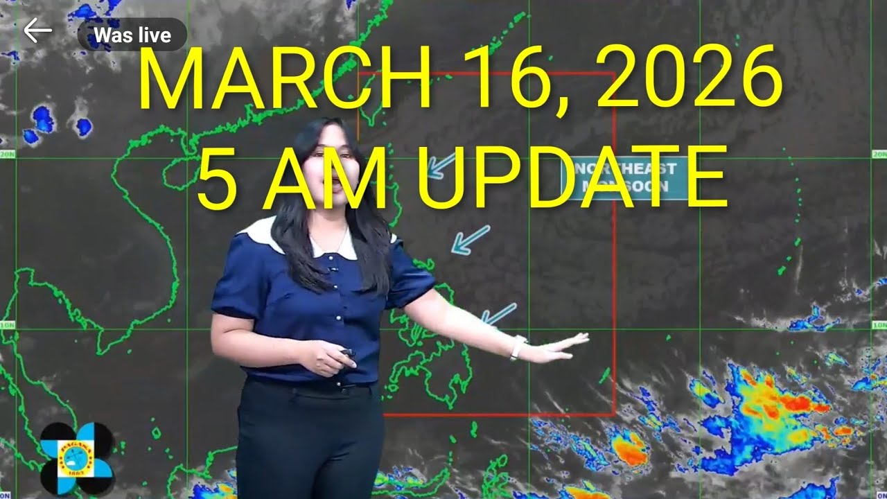 ОБНОВЛЕНИЕ ПОГОДЫ ПАГАСА 16 МАРТА 2026 ГОДА, 5 утра ПОНЕДЕЛЬНИКА #dostpagasa #ulatpanahon #news #...