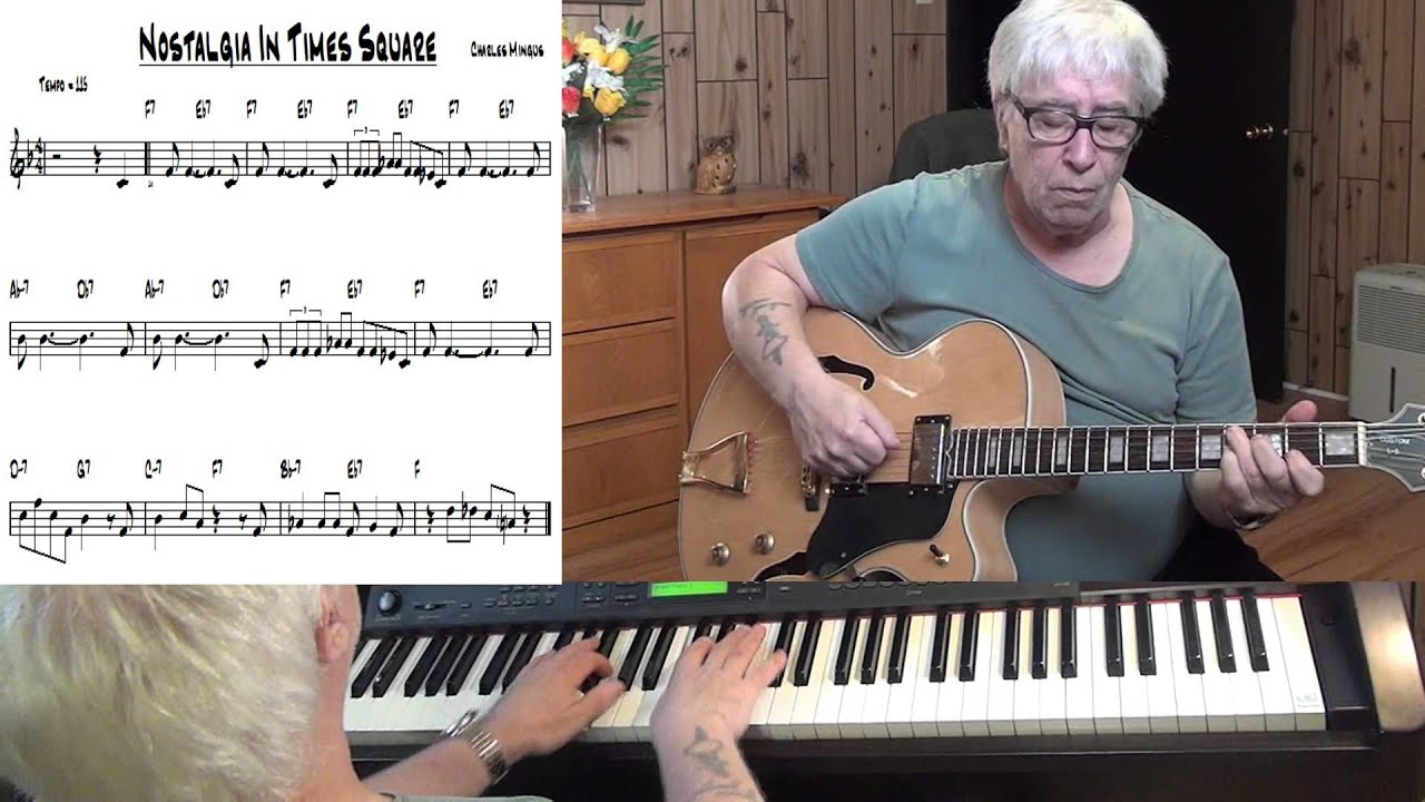 Nostalgia In Times Square - Jazz guitar & piano cover ( Charles Mingus )