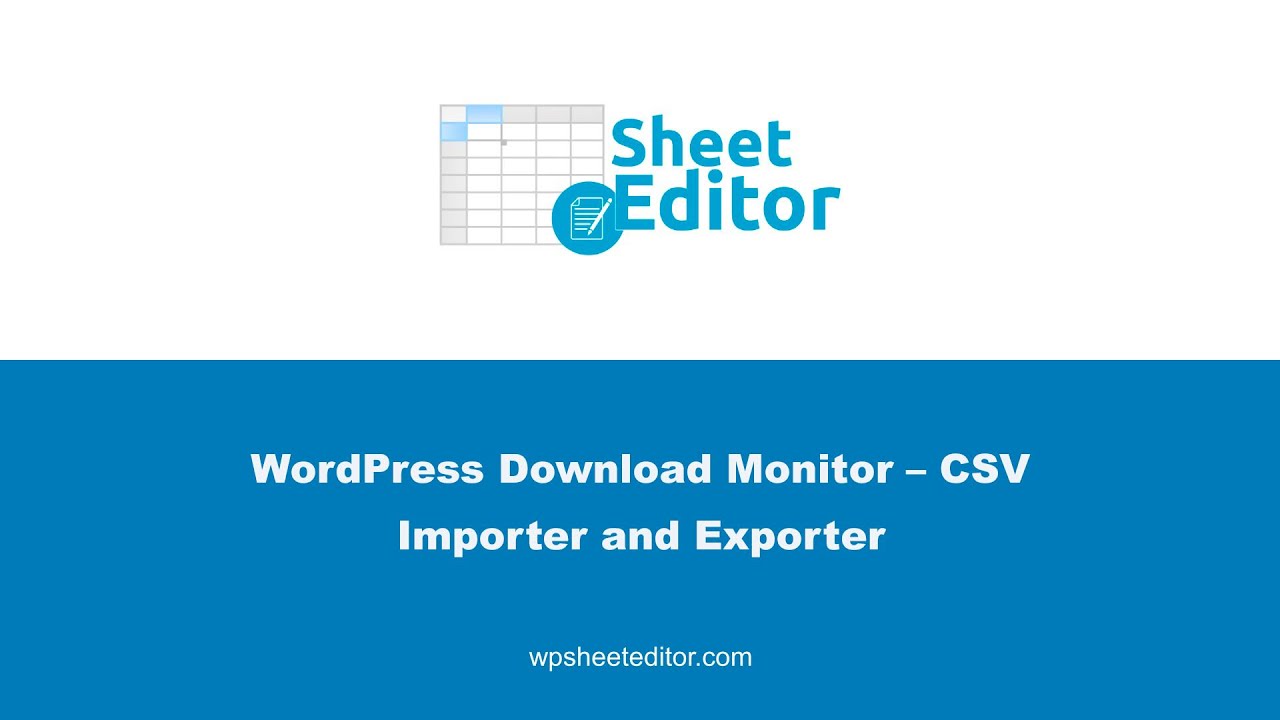 WordPress Download Monitor &ndash; CSV Importer and Exporter