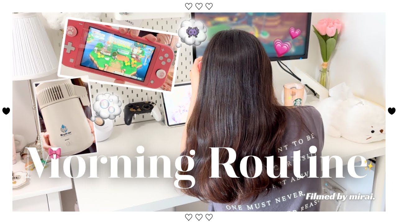 vlog｜6:30に起きる一人暮らし社会人の休日☀️🌷｜あつ森🎮｜蒸留水器で作ったお水が美味しい💗🚰｜ジャーナル📔｜スキンケア💆🏻‍♀️🫧｜morning routine｜gaming vlog