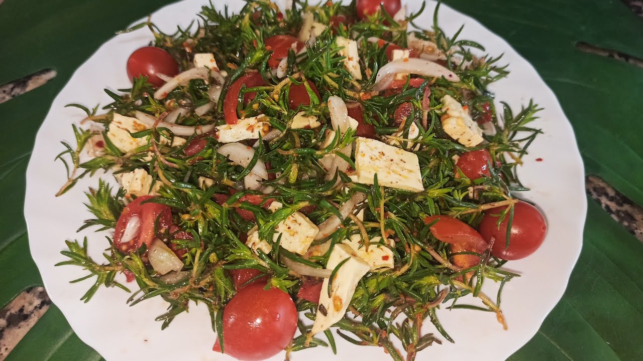 #سلطة الزعتر الأخضر البري بالجبنة من أطيب وألذ السلطات ممكن نعملها عالفطور أو للعشاء kekik salatasi