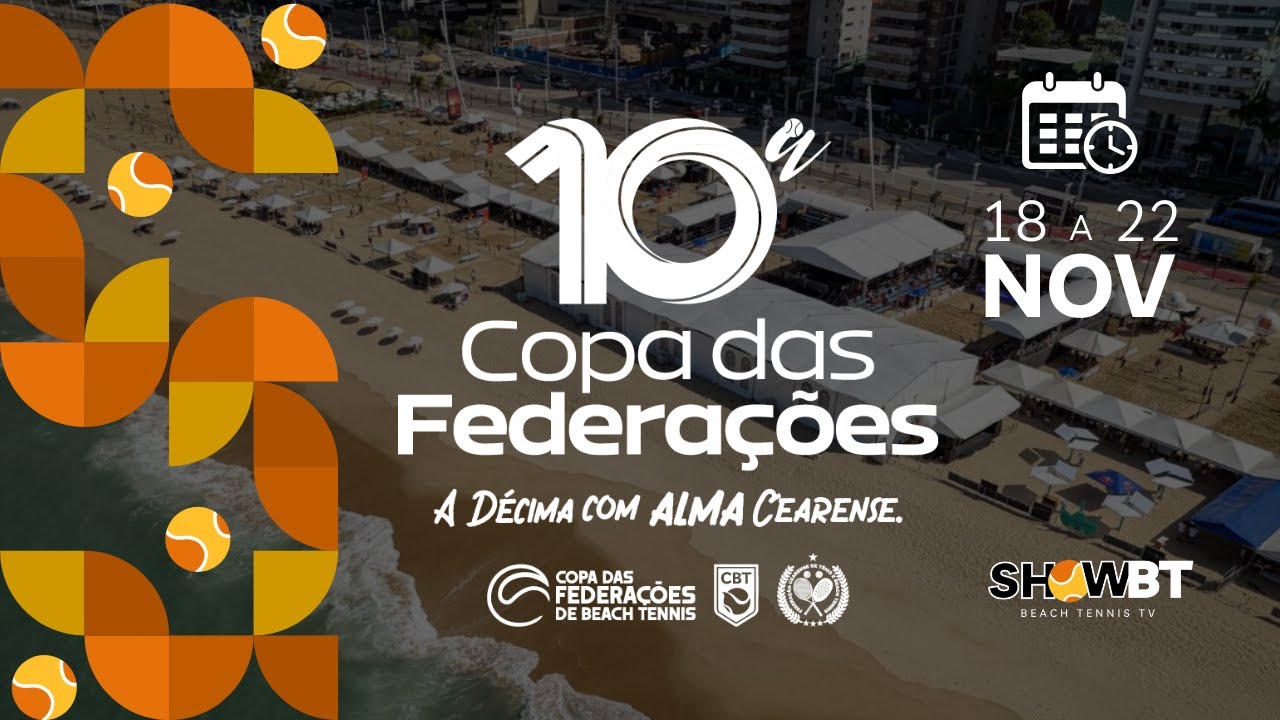 SORTEIO OFICIAL🌟 Copa das Federa&ccedil;&otilde;es de Beach Tennis 2025 🌟SHOWBT