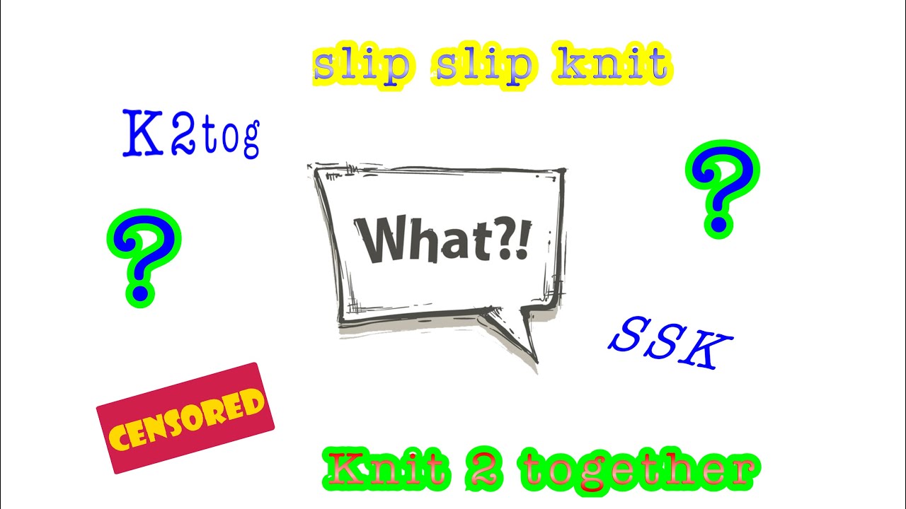 Combination Knitting in a K2tog SSK World