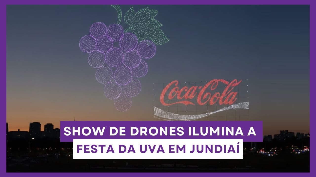 UM ESPETÁCULO NO CÉU: DRONES CONTAM A HISTÓRIA DA UVA NA FESTA DE JUNDIAÍ | TVTEC JUNDIAÍ