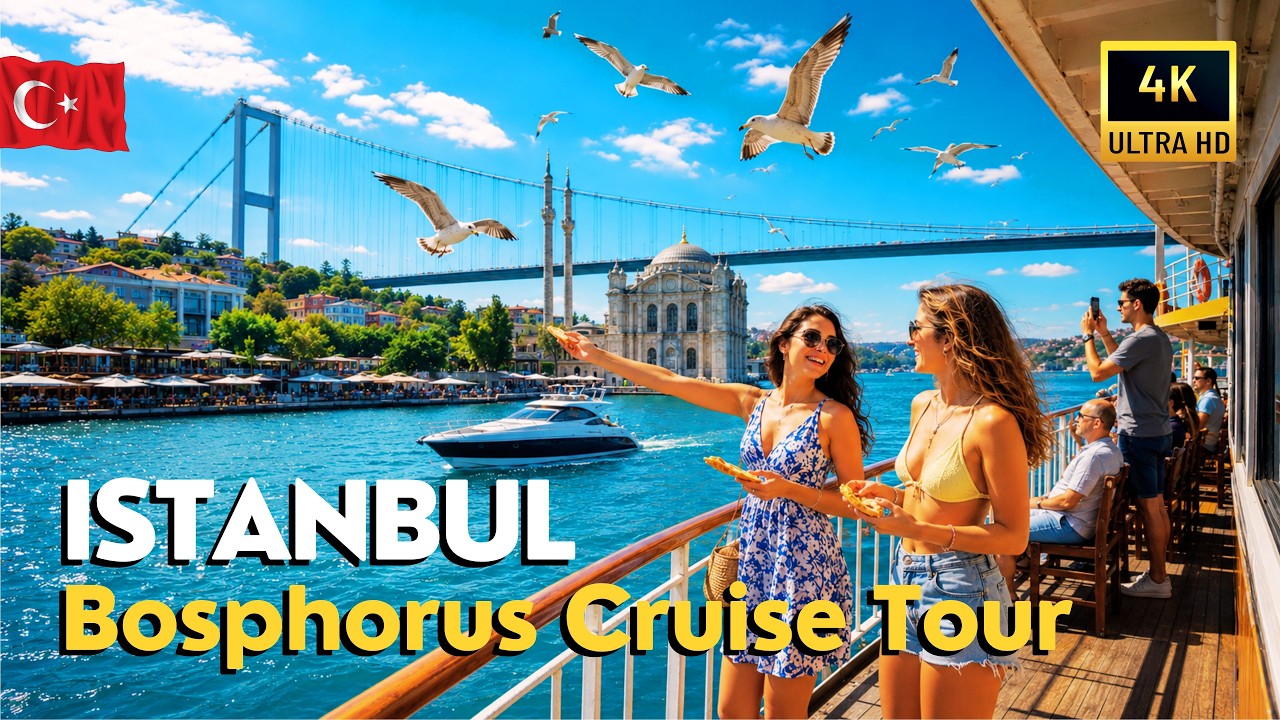 🇹🇷 Turkey Istanbul 2026 Bosphorus Cruise Tour 4K | Ferry Bosphorus Long Tour Eminonu to Sariyer