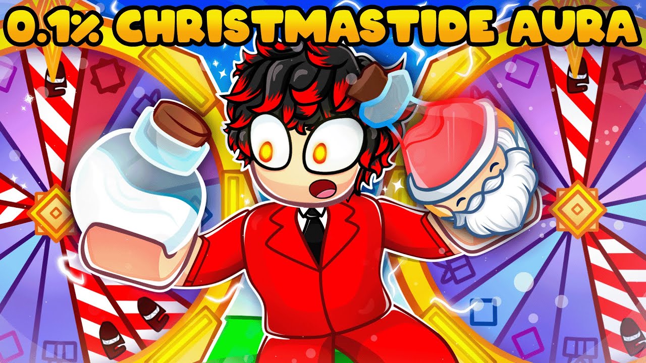 Rolling the 0.1% Rarity 'Christmastide' Aura from the Wheel on Sol's RNG!