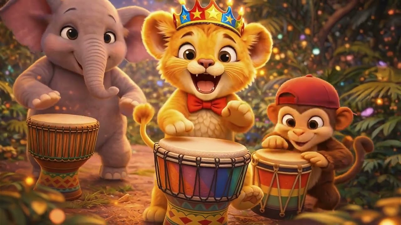 Lion Cub Birthday Party 🦁🎂 | Fun Jungle Dance & Happy Birthday Song for Kids | Lollypop songs