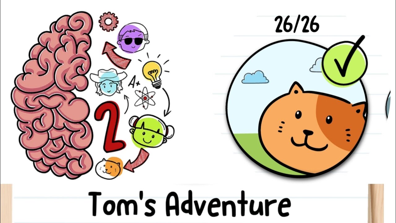 Brain Test 2 | Tom's Adventure All Levels 1-26 Solution WalkThrough |Fazie Gamer