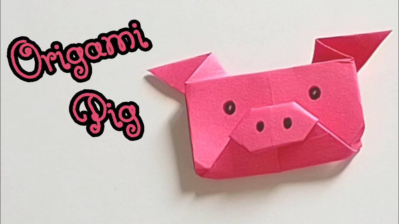 ORIGAMI PIG |  DIY Origami Animal Face - Pig | Kids Crafts