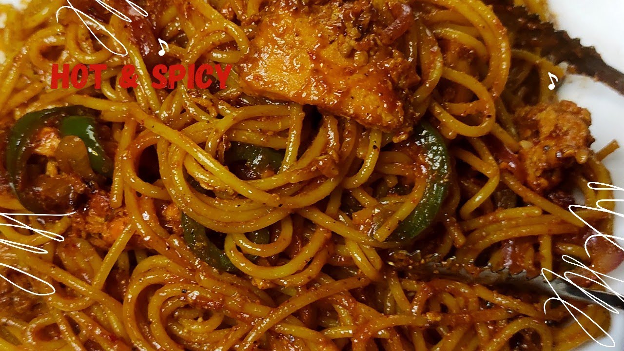 Spicy Chicken Spaghetti Recipe | Chicken and Vegetable Spaghetti | Spicy Spaghetti recipe