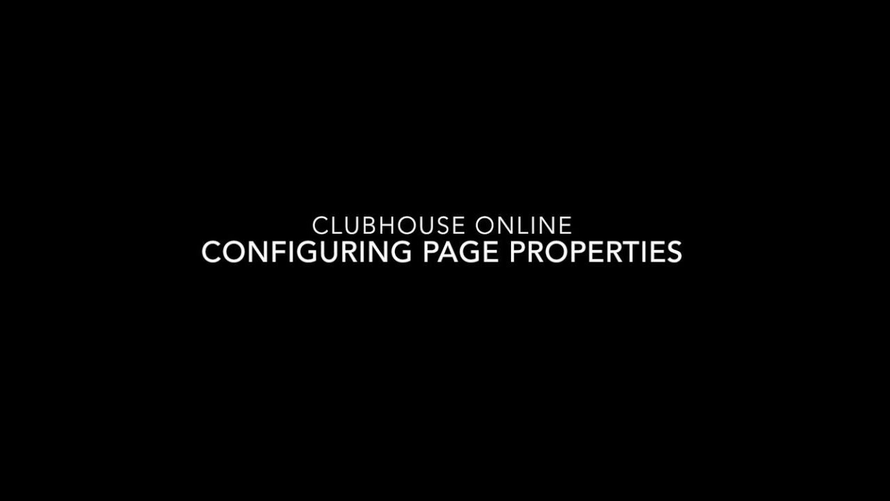 Configuring Page Properties