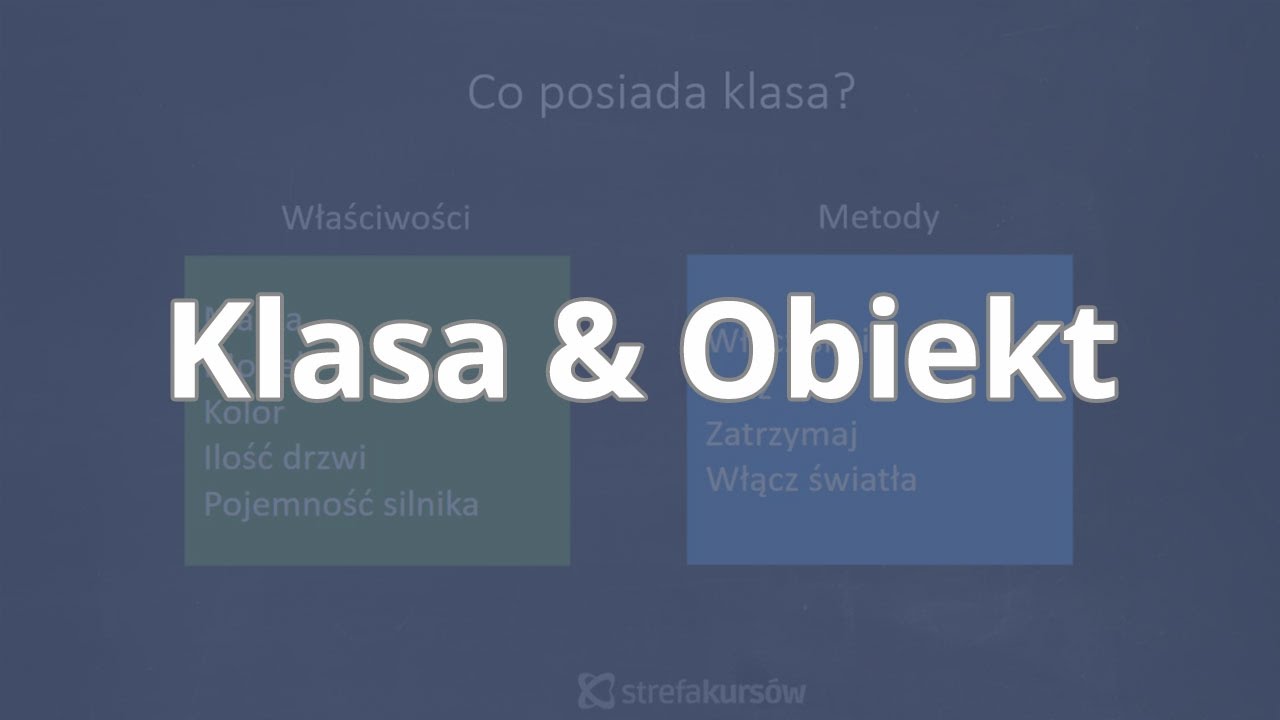 Kurs programowania - fundamenty - Pojęcie klasy oraz obiektu