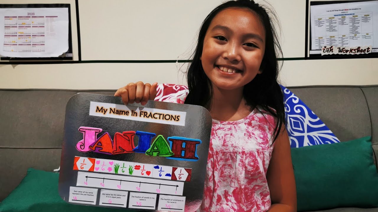 My name in FRACTION : Activity for Fraction