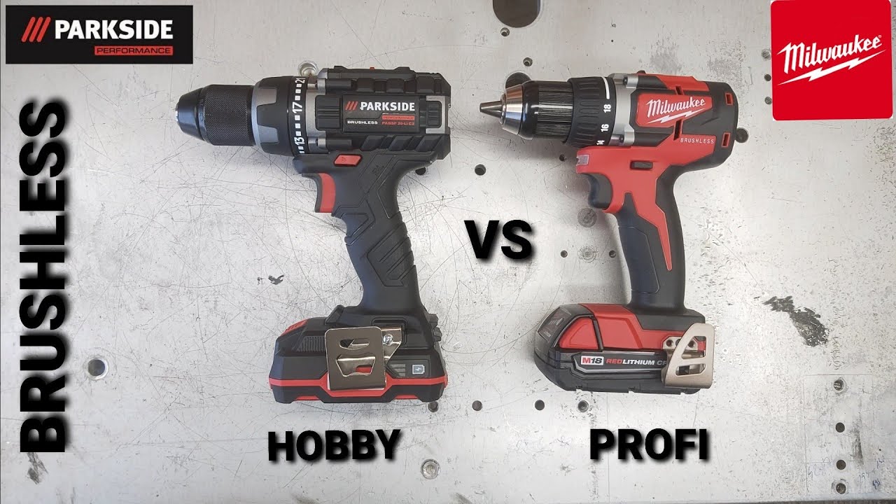 Аккумуляторные дрели Parkside vs Milwaukee Brushlles HOBBY vs PROFI