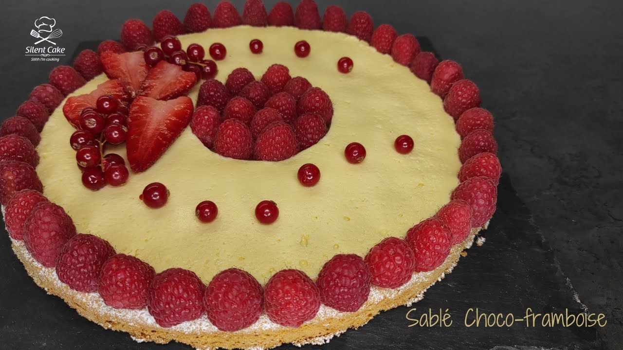 Tarte sablé Breton - Chocolat blanc - framboise | Silent Cake