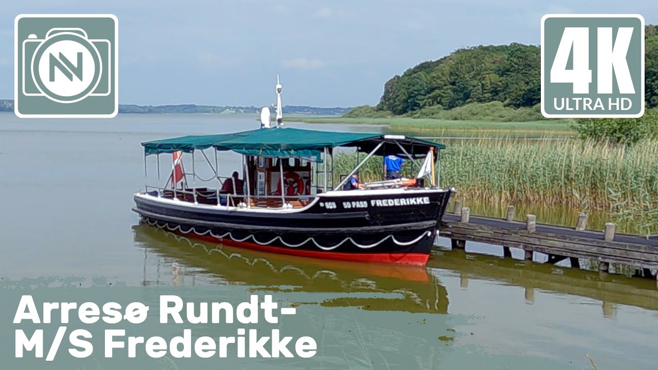 4K Virtual Boat - Arresø Rundt - M/S Frederikke - A boat ride around largest lake in Denmark 🛥️
