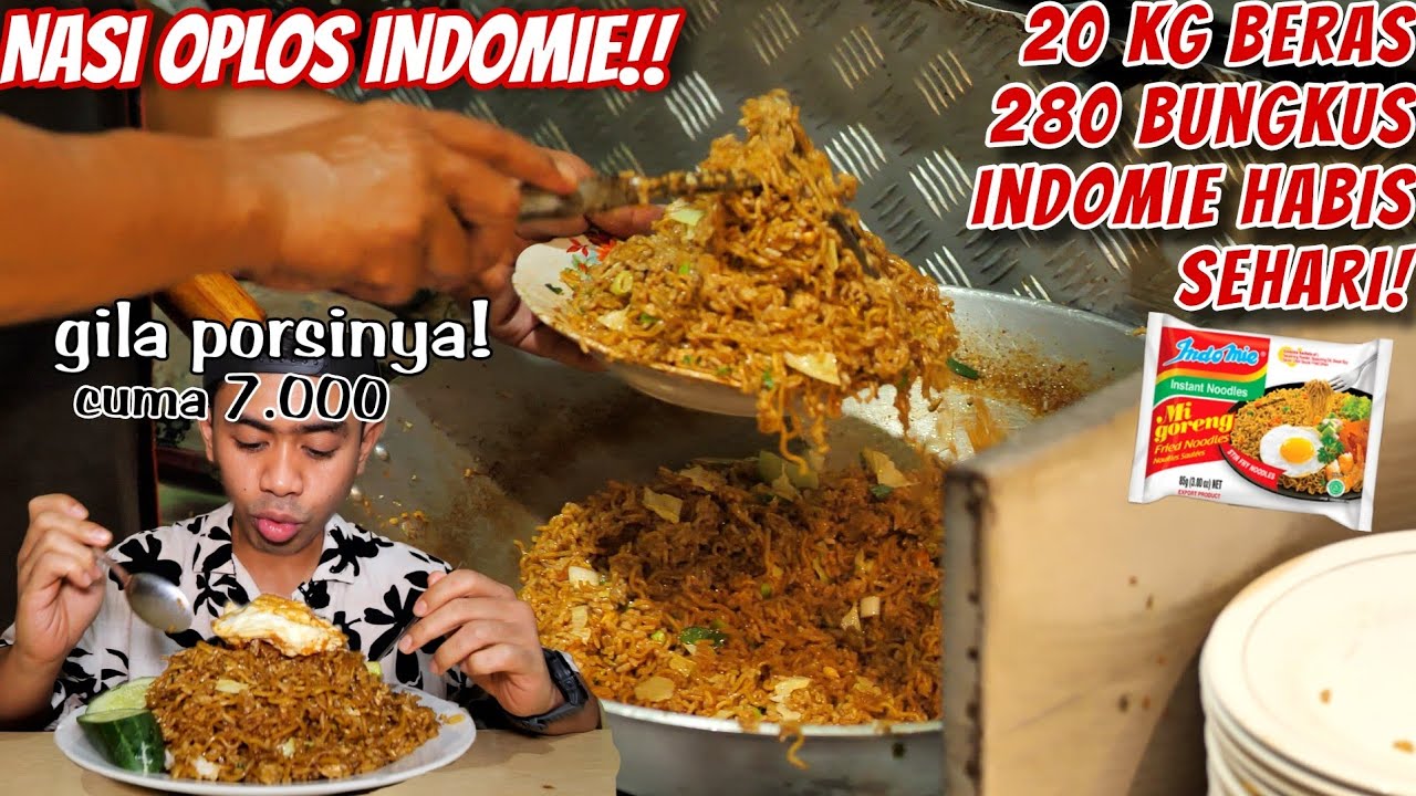GA BERHENTI NAMBAH DI NASI OPLOS INDOMIE VIRAL PORSI JUMBO HARGA 7000 DI PURWOKERTO!!