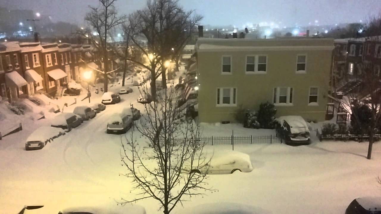 Edgewood, Washington, DC, time lapse of snowstorm