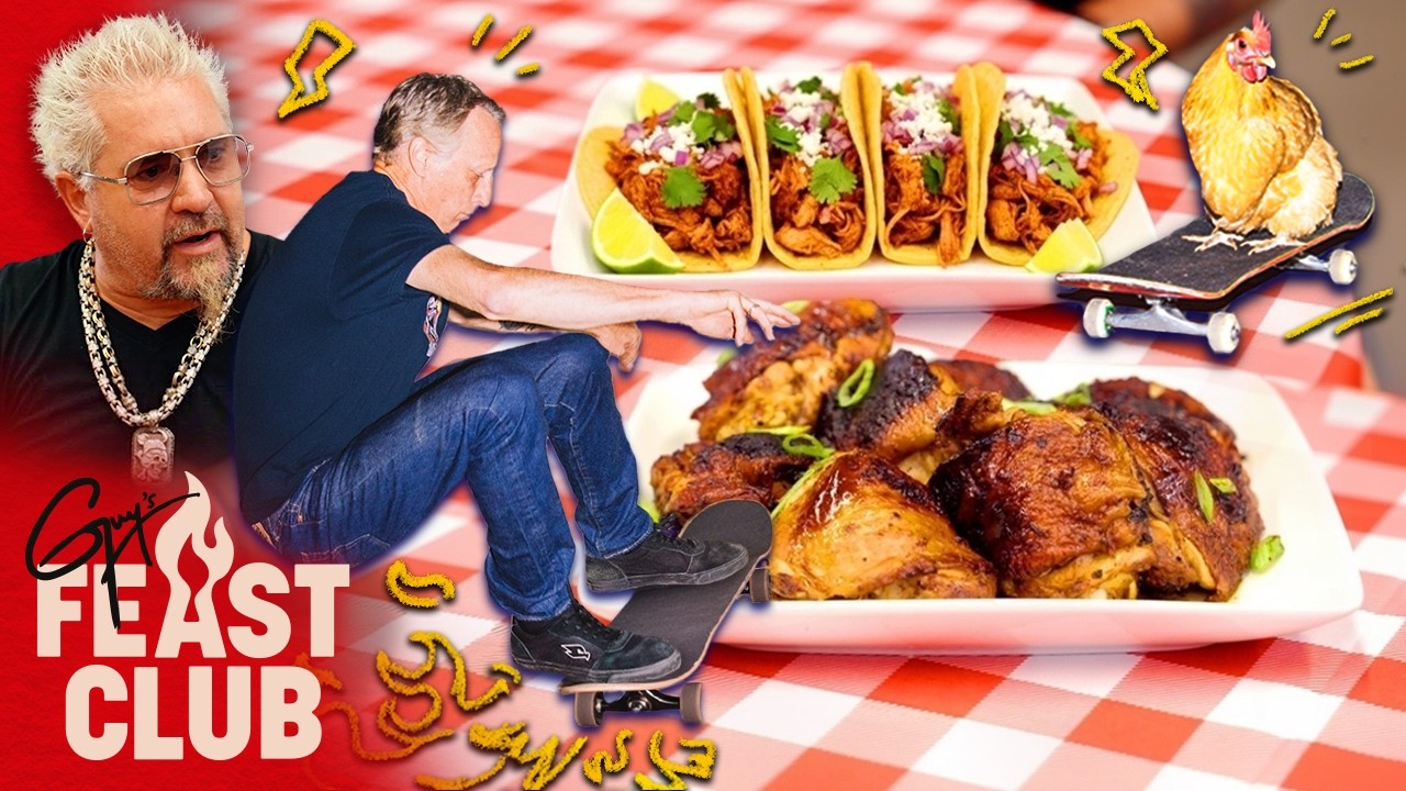 Skateboarding & Tacos with Tony Hawk and Guy Fieri 🛹🌮 Guy's Feast Club