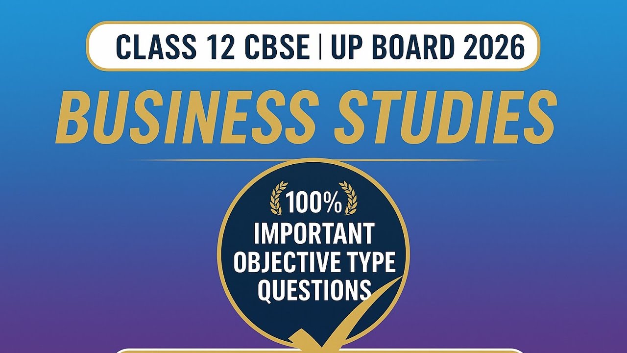 CBSE Class 12 Business Studies 2026 Objective Questions | Important MCQs Series ( principal of mgt)