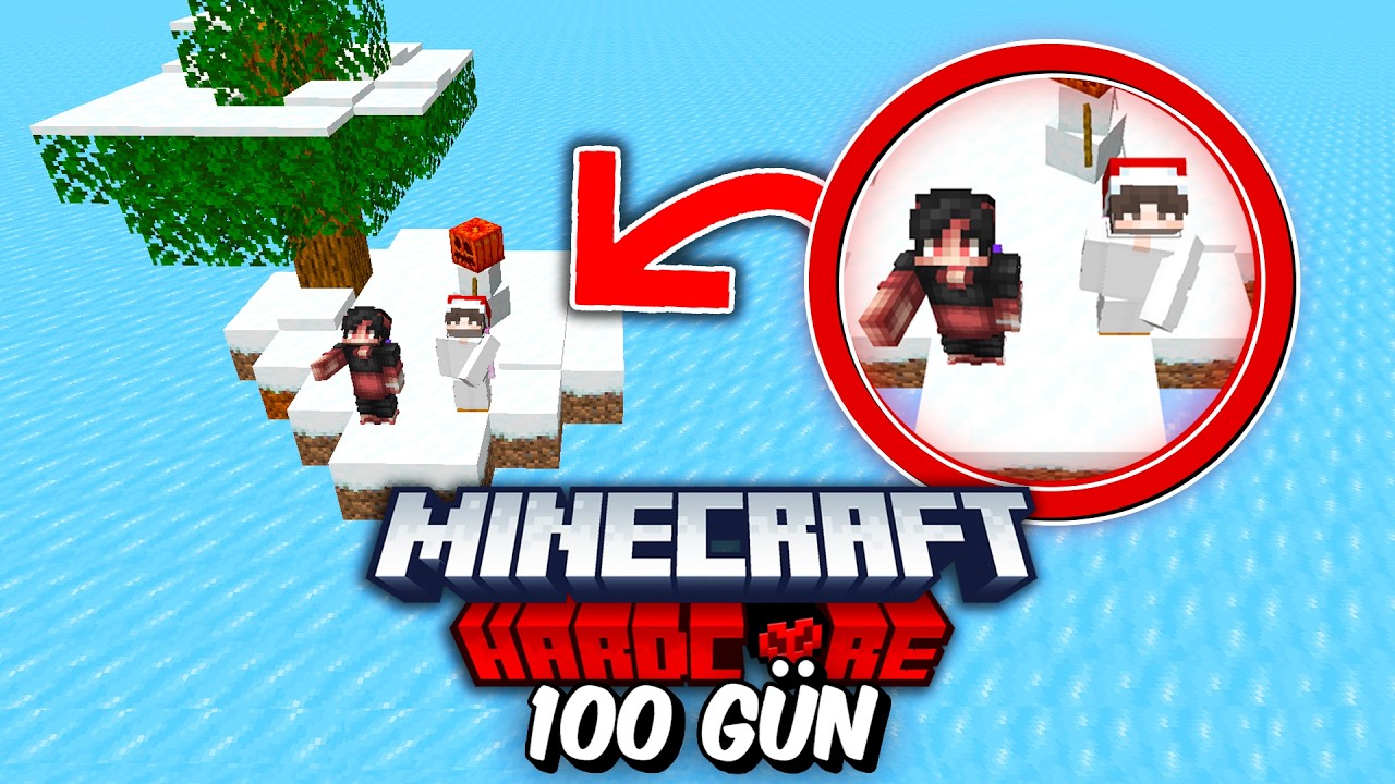 Minecraft Hardcore'un EN SOĞUK ISSIZ Adasında 100 g&uuml;n hayatta kalmak&hellip;