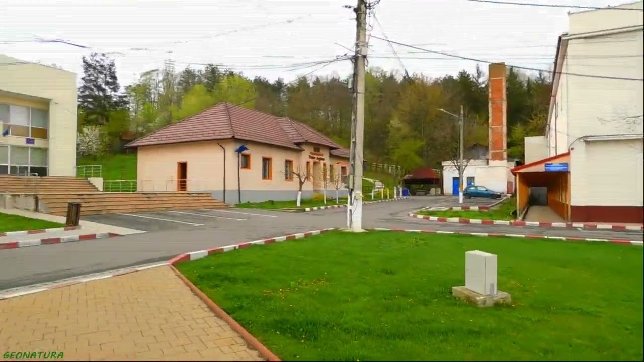 Oraș Târgu Cărbunești.  Centru  și Parc Central. Aici sa născut faimosul Radu Pietreanu Aprilie 2023