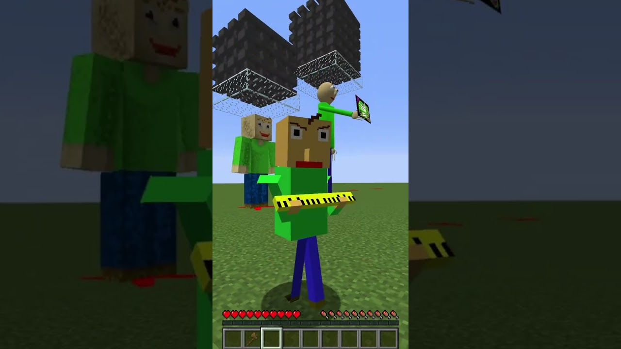 КАКОЙ БАЛДИ ВЫЖИВЕТ В МАЙНКРАФТ? #shorts #baldi #survive #die #minecraft