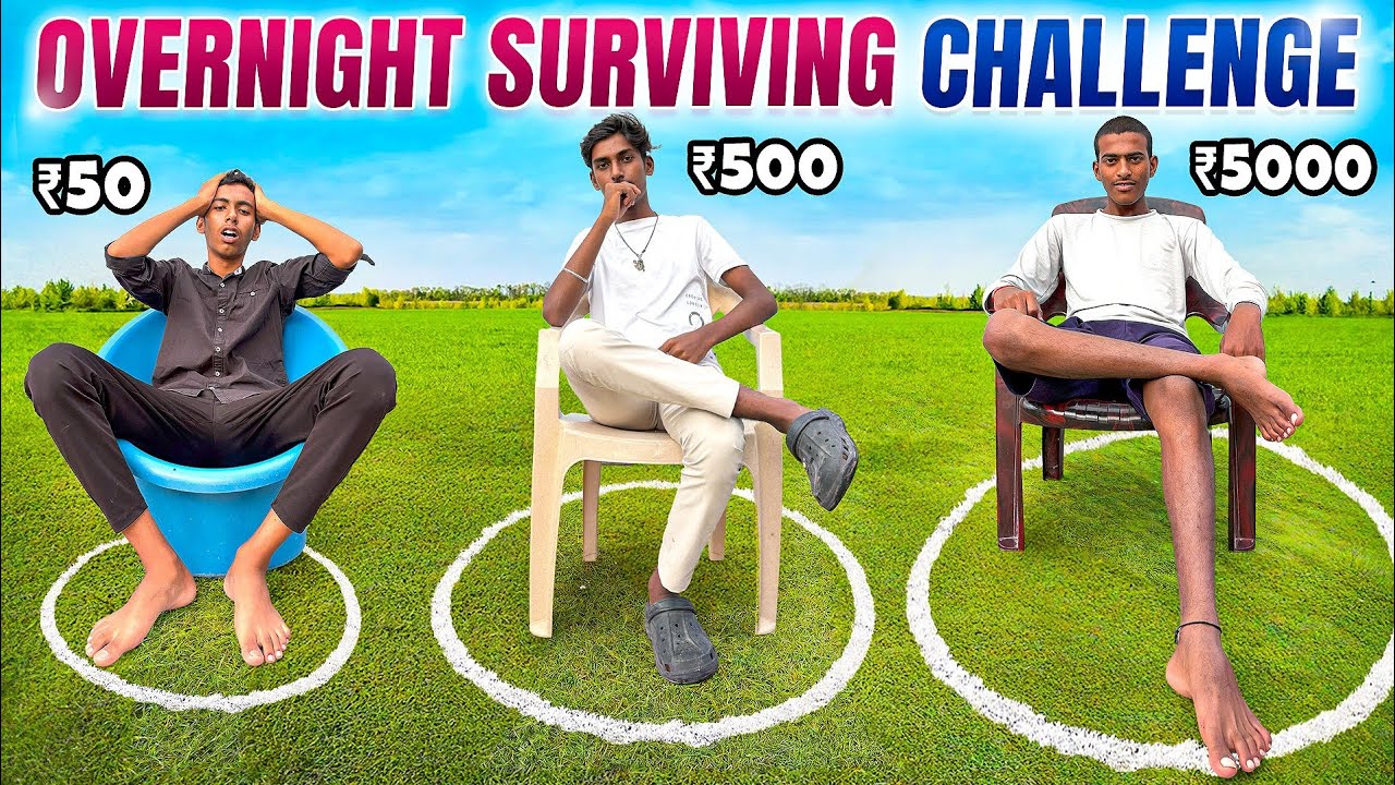 Overnight Survival Challenge On Different Chairs With Low Budget to High Budget🔥🔥LachaPet Gold House